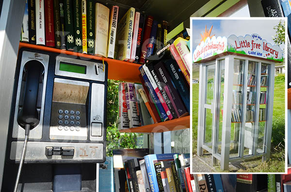 islande cabine téléphonique librairie livres