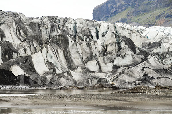 islande glacier skaftafell glace lac moraine