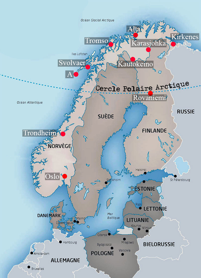 carte de Scandinavie