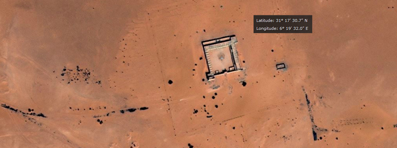 fort Lallemand fort militaire sahara france algérie histoire ruines vue aérienne