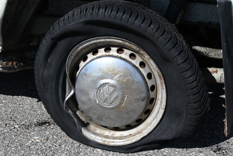 jante de voiture plie