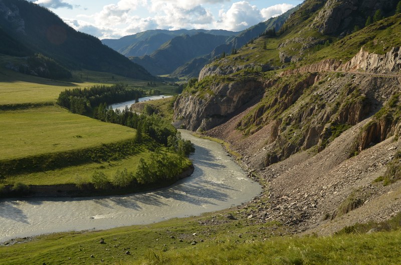 russie mongolie par la route altai altaï montagne route M52 rivière fleuve